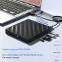 Външно Blu-ray устройство Wbacon 5 в 1 с USB 3.0, USB-C, SD/TF четец и CD/DVD записвачка, снимка 2