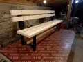 Пейка от прахово боядисан метален профил и иглолистна дървесина , снимка 11