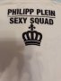 PHILIPP PLEIN бяла тениска маркова оригинална с надписи и камъни, много хубава стегната лукс материя, снимка 14