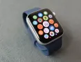 Гаранционен (2г.) смарт часовник Apple Watch SE2 V2, 44mm S/M Storm Blue Sport, снимка 1