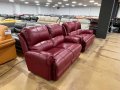 Червени дивани две двойки - естествена кожа, снимка 7