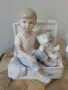 2бр Leonardo Collection статуетки/ЛЕОНАРДО английски порцеланови фигури на деца с играчки-мечета, снимка 3