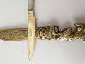 Античен китайски месингов нож за писма-рядък и уникален, снимка 6
