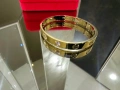 CARTIER Love Gold 4 Diamonds Гривна с Отверка, снимка 6