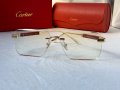 Cartier мъжки слънчеви очила с дървени дръжки диоптрични рамки, снимка 3