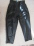 Н&M-7/8 дамски черен кожен панталон размер 38 UK 10, снимка 1 - Панталони - 44602976