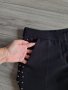 Уникален дамски чер панталон с капси, снимка 4