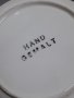Немска порцеланова декоративна чиния с калаен обков , снимка 8