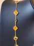 Дълго дамско колие с 20 детелини с камъка тигрово око Van Cleef & Arpels VCA, снимка 8