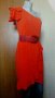 Оранжево червена еластична рокля ПРОМОЦИЯ🍀👗М,L🍀👗, снимка 1 - Рокли - 29831083