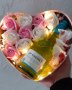 Луксозна кутия с сапунени рози ., снимка 1 - Изкуствени цветя - 36623101