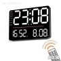 LED стенен часовник X6636 с време,седмица,температура,влажност+дистанц, снимка 4