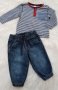 Дънки и блуза 6-9 месеца, снимка 1 - Комплекти за бебе - 34164086