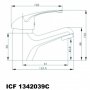 Стоящ смесител за мивка Inter Ceramic ЕКО ICF 1342039C , снимка 2