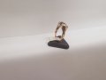 Златен пръстен с оникс и циркони 1, снимка 6