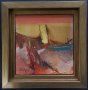 Картина Пламен Бонев Гибона Пейзаж маслени бои 1985 година, снимка 1