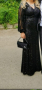 Дамска дълга официална черна рокля, снимка 1 - Рокли - 36572476