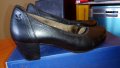Caprice черни дамски кожени обувки черни №38 H и стелка 25см, снимка 1 - Дамски обувки на ток - 29150751