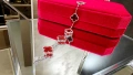 Van Cleef & Arpels VCA 5 Motifs Silver Red Carnelian Vintage Alhambra Дамска Гривна, снимка 4