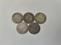 Лот Сребърни Български монети 1 лев 1891г., снимка 1