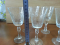 Ретро стъклени чаши гравирани , снимка 6