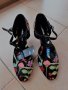 Обувки ЕСТЕСТВЕНА Кожа с Красив цветен Принт на цветя!НОВИ с Етикет! №36