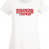Дамска Тениска Stranger Things Logo,Филм,Сериал,, снимка 2 - Тениски - 37318675