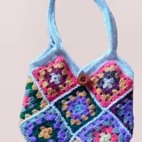 Плетени дамски чанти, многоцветни подаръци за Коледните празници, снимка 2 - Чанти - 42698019