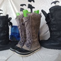 КАТО НОВИ  водоустойчиви апрески SOREL® Snow Boots original, 35 - 36 топли боти,100% естествена кожа, снимка 3 - Дамски апрески - 39618929