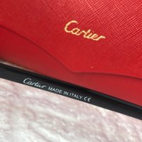 Cartier 2022 мъжки слънчеви очила с кожа, снимка 9 - Слънчеви и диоптрични очила - 37370352