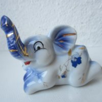 2 обувки и синьо слонче, слон обувка с ток фигура статуетка, снимка 2 - Статуетки - 29288433