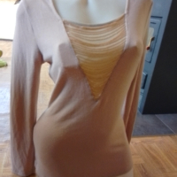 Красива блуза с дантела отзад, снимка 3 - Блузи с дълъг ръкав и пуловери - 44756682