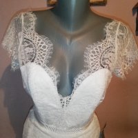 Булчинска сватбена дълга бяла рокля Asos, нова, с етикет, р-р S, снимка 2 - Рокли - 37487233
