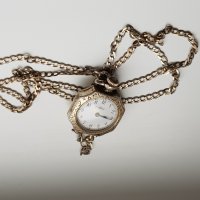 Дамски сребърен часовник със сребърна верижка, снимка 9 - Дамски - 31485479
