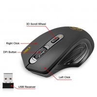 Безжична компютърна мишка iMICE Е-1800, 2.4 Ghz, снимка 2 - Клавиатури и мишки - 29953475