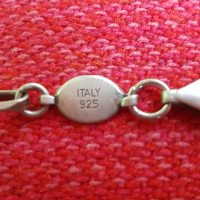 Сребърна гривна верижка ITALY, снимка 3 - Гривни - 44687004