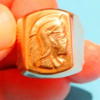 Старинен мъжки пръстен със римски войн мед - за ценители и колекционери., снимка 3 - Пръстени - 36906535