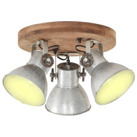 vidaXL Индустриална таванна лампа 25 W сребриста 42x27 см E27(SKU:320505, снимка 1 - Други - 44921576