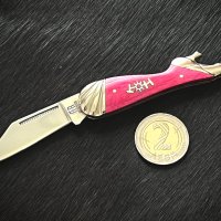 Колекционерски, удобен сгъваем джобен нож. Small Leg Knife Hot Pink (RR971), снимка 4 - Ножове - 42905557