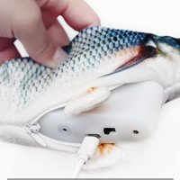 Интерактивна риба с дистанционно Floppy Fish Cat Toy, снимка 5 - За котки - 36616561