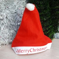 1798 Коледна шапка с надпис Merry Christmas, снимка 1 - Шапки - 30713549