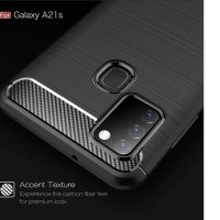 Samsung Galaxy A21S карбон силиконов гръб / кейс, снимка 2 - Калъфи, кейсове - 29438851