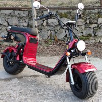 Електрически скутер Чопър HR8-1 1500В 12A/h червен металик, снимка 6 - Мотоциклети и мототехника - 44173908