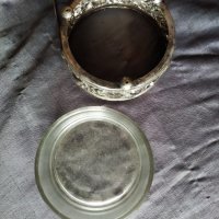посребрена метална купичка,бонбониера арт деко, снимка 5 - Антикварни и старинни предмети - 30152781