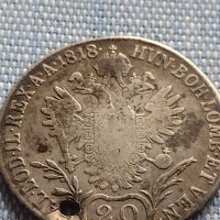 Сребърна монета 20 кройцера 1818г. Франц втори Австрийска империя 28662, снимка 9 - Нумизматика и бонистика - 42899857
