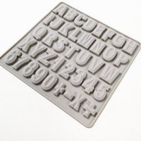 2,3 см букви азбука Латиница и числа цифри квадратен силиконов молд форма фондан глина гипс шоколад , снимка 1 - Форми - 31945300