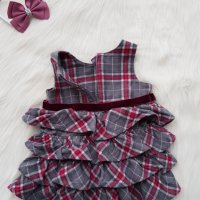 Карирана рокля H&M за бебе 6 месеца, снимка 9 - Бебешки рокли - 38915742