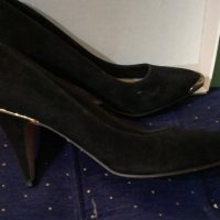 високи обувки велур, снимка 2 - Дамски елегантни обувки - 35013255