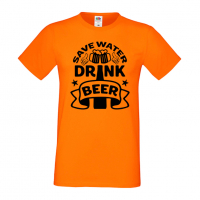 Мъжка тениска Save Water Drink Beer 2,Бира,Бирфест,Beerfest,Подарък,Изненада,Рожден Ден, снимка 7 - Тениски - 36387420
