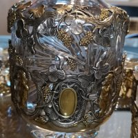 Руски сребърен 84 комплект-сет(сребро,кристал)сребърни,сребърна,чаша, снимка 7 - Антикварни и старинни предмети - 32123914